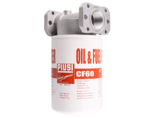 Yakıt ve yağ filtresi Piusi 60 l/dk, 10 µm, madde no: F0777200A.