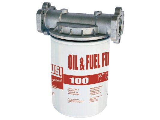 Yakıt ve yağ filtresi Piusi 100 l/dk, 10 μm, art: F0914900A.