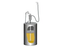 PumpMaster 3+3 yağ pompası kiti, 50 kg Samoa varilleri için, art. 429810