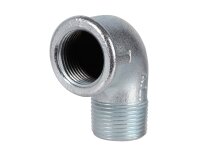 Rp 1 dirsek 90°, A4-1 x 1-Zn-A EN10242, iç/dış diş
